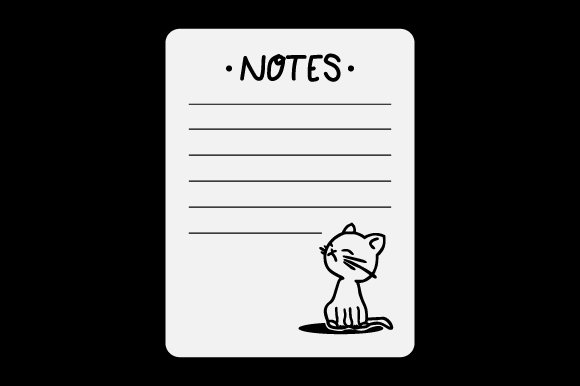 Blank Notes Paper with Silhouette Cat Review