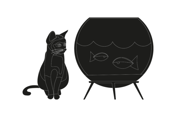 Cat Adorable Graphic White Lines Review