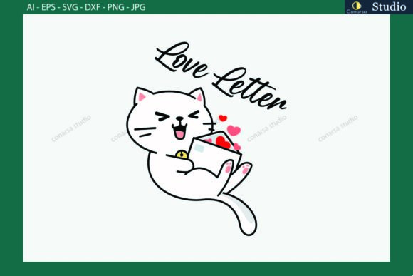 Cat Received Heart Envelope Design Review