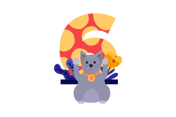 Cat Sitting with Birthday Number Embroidery Design Review
