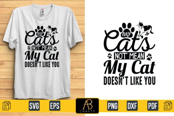 Cat Typography T Shirt Design Vector Review