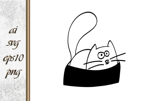 Doodle Cat Hand Drawn Sketch Animal Review