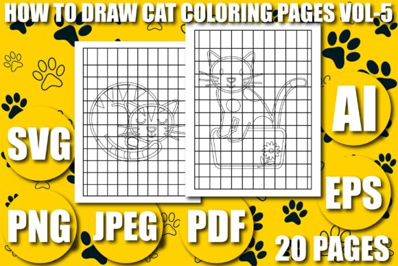 How to Draw Cat KDP Coloring Pages Vol-5 Review